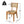 Netro Acacia Wood Dining Chair with Light Brown Wicker