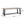 Equilibrium Outdoor Dining Table with Wooden Frame and Slat Top