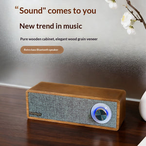 Retro Wooden Dual-Tweeter Wireless Bluetooth Speaker
