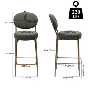 29'' H Upholstered Bar Stools Set of 2