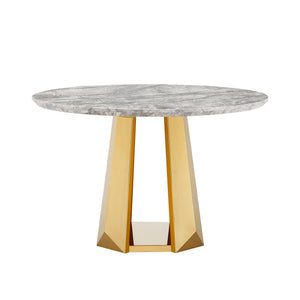 47" Round Marble Dining Table