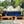 TOPMAX Outdoor 5-Piece Wood Sectional Patio Sofa Set with Blue Cushions