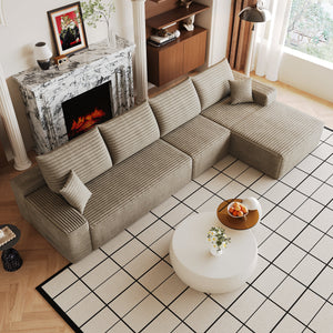 134" Cloud Sectional Couch with L-Shaped Chaise