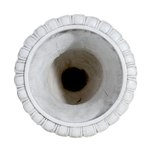 Outdoor Garden Urn Planter, Antique White