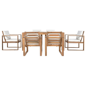 TREXM Patio Table and Chairs Set, 7-Piece Outdoor Dining Set for 6