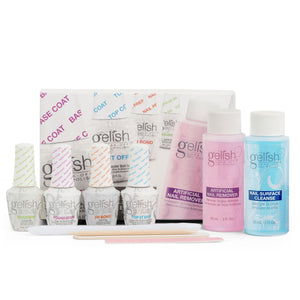 Gelish 15 mL Soak Off Gel Nail Polish Basix Care Kit with Remover and Cleanser - TRAPSKI