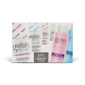 Gelish 15 mL Soak Off Gel Nail Polish Basix Care Kit with Remover and Cleanser - TRAPSKI