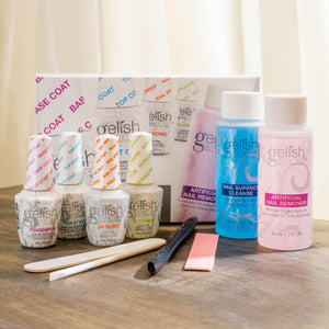 Gelish 15 mL Soak Off Gel Nail Polish Basix Care Kit with Remover and Cleanser - TRAPSKI