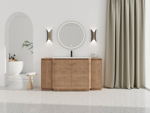 64'' Freestanding Bathroom Vanity with Ceramic Sink