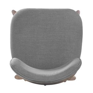 25.7 Inch Seat Height Fabric & Rubberwood Bar Stool