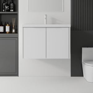 36 Inch Floating Bathroom Vanity with Sink, Soft-Close Door, Ceramic Sink, Plywood