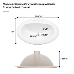 20.3 Inch Drop-In Bathroom Sink