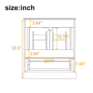 Bathroom Vanity With Sink, 1 Divided Drawer And 2 Soft Close Doors With Double Shelf