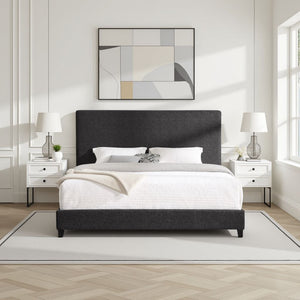 Platform Bed & Upholstered Headboard