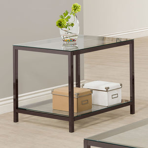 Weston - 1 Shelf Side End Table - Nickel