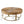 Modern Round Coffee Table with Wooden Carving Pattern and Metal Legs