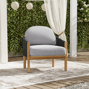 Grotta Outdoor Wood Club Chair