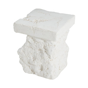 Talia Outdoor Patio Modern Artistry MGO Side Table, White