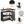 L Shaped Home Mini Bar Table With 2 Tier Shelves & Glass Racks - Black