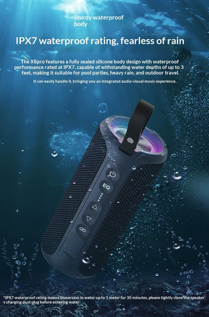 Outdoor Home Colorful Lights Bluetooth Speaker