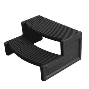 Confer Plastics Handi-Step Spa Hot Tub Stairs for Straight & Curved Spas, Black - TRAPSKI