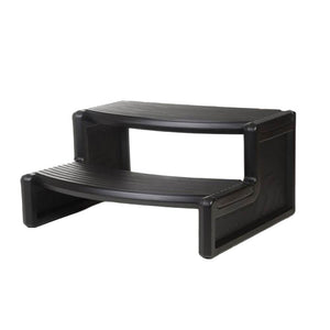 Confer Plastics Handi-Step Spa Hot Tub Stairs for Straight & Curved Spas, Black - TRAPSKI