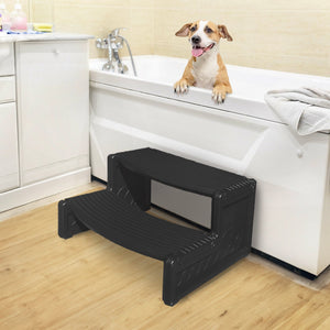 Confer Plastics Handi-Step Spa Hot Tub Stairs for Straight & Curved Spas, Black - TRAPSKI