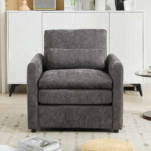 Cozy Upholstered Cushion Armchair For Living Room
