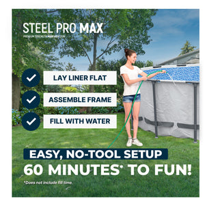 Bestway Steel Pro MAX 18'x48" Round Above Ground Swimming Pool with Pump & Cover