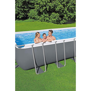 Bestway Power Steel 31'4" x 16' x 52" Rectangular Above Ground Swimming Pool Set Inflatable