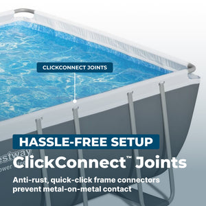 Bestway Power Steel 18' x 9' x 48" Rectangular Above Ground Swimming Pool Set