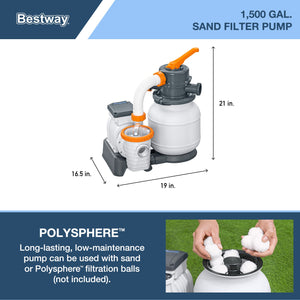 Bestway 18ft x 9ft x 4ft Rectangular Above Ground Swimming Pool w/ Accessories