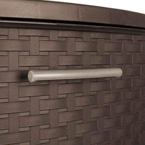 Sterilite 3 Drawer Decorative Plastic Weave Storage Tower, 8-Pack, Espresso