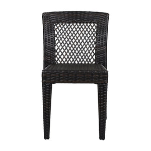 7 Piece Outdoor Dining Set with Table and 6 Chairs - Brown Multi
