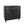 Modern Black Wood Storage Cabinet with Embossed Door