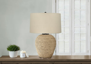 Lighting Table Lamp Rattan Resin Transitional - Beige