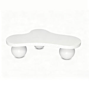 Cloud Shaped Coffee Table With 3 Ball Legs For Living Room