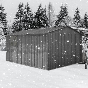 12x10 Ft Metal Garden Shed for Outdoor Storage