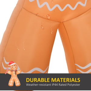 HOMCOM 8ft Christmas Inflatable Gingerbread Man Decoration
