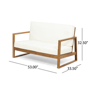 Belgian Loveseat & Coffee Table Set With Water Resistant Cushions
