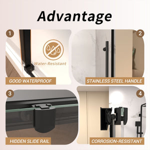 Frameless Single Sliding Shower Door
