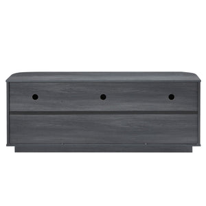 Modern 64" Wavy TV Cabinet With LED Lights - Black