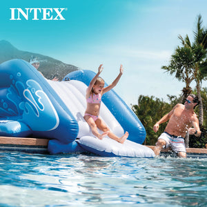Intex Inflatable Swimming Pool Water Slide, Blue (2 Pack) & Intex Repair Kit