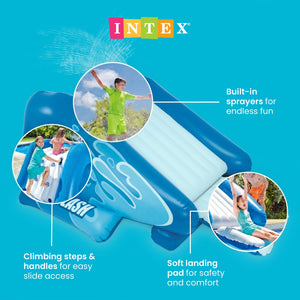 Intex 58849EP Kool Splash Inflatable Play Center Swimming Pool Water Slide, Blue