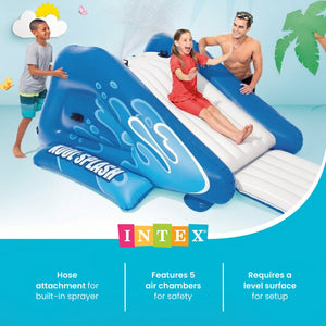 Intex 58849EP Kool Splash Inflatable Play Center Swimming Pool Water Slide, Blue
