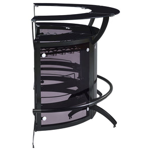 Elaina - 3 Piece Curved Freestanding Home Bar - Black