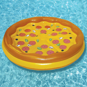 Swimline Giant 70" Inflatable Personal Pan Pizza Pool Float, Lake Water Raft - TRAPSKI