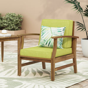 Perla Contemporary Club Chair with Water Resistant Cushion
