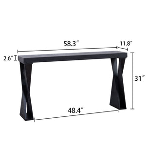Console Table With Crossed Legs For Hallway - Black