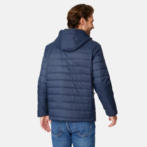 Men's Tri-Color Hooded Puffer Jacket